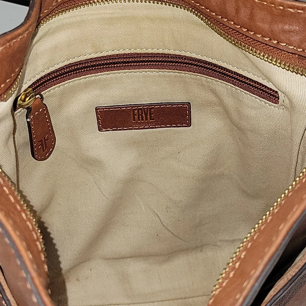 Frye Classic Brown Leather Crossbody Bag